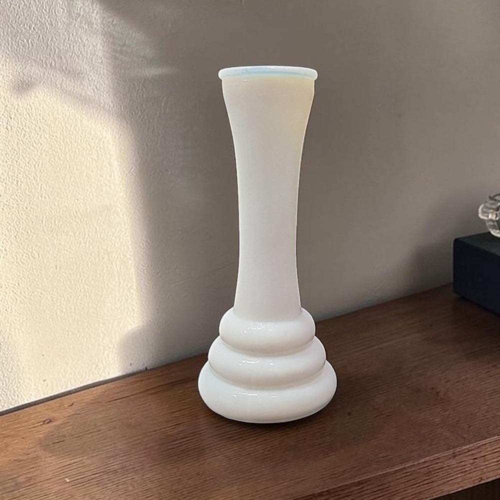 Randall White Milk Glass Beehive Bud Vase, Vintage Replacement Centerpiece Decor